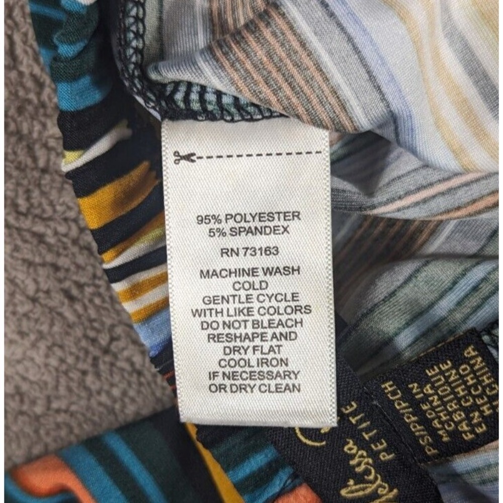 Melissa Paige Womens Striped Colorful Wide Pants Size Pettie Small - Picture 5 of 7